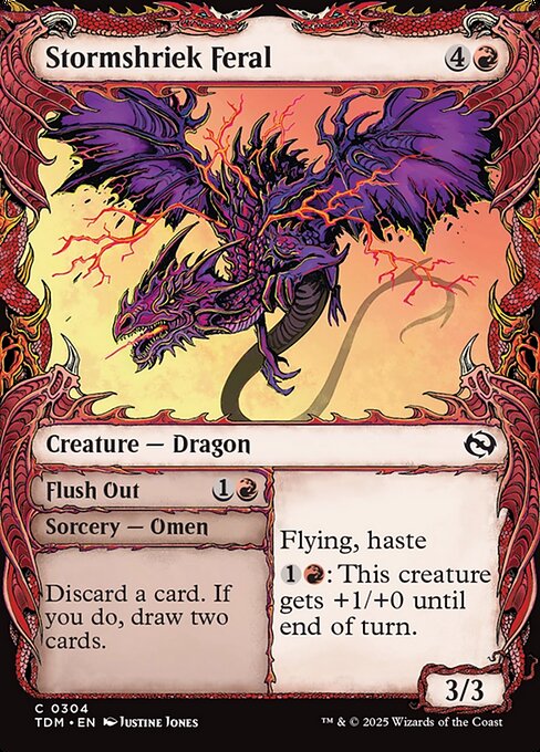 Stormshriek Feral (Showcase) - Tarkir: Dragonstorm #304