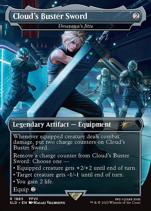Cloud's Buster Sword - Umezawa's Jitte (Rainbow Foil) - Secret Lair Drop #1865