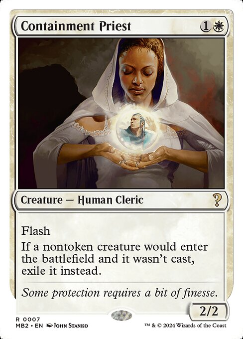 Containment Priest (White Border) - Mystery Booster 2 #7