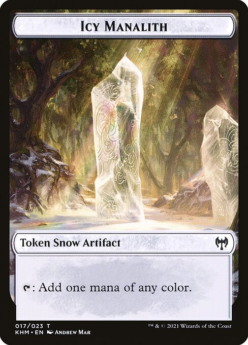 Icy Manalith Token - Kaldheim Tokens #17