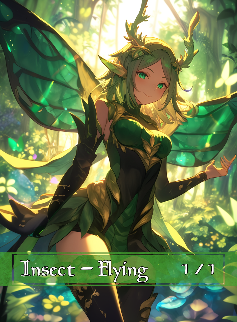 Insect token - custom Anime art design for tabletop gaming
