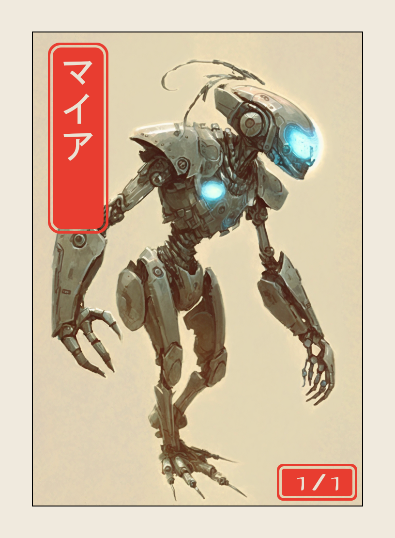 Myr token - custom Japanese art design for tabletop gaming