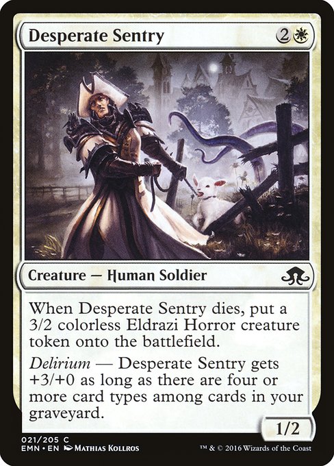 Desperate Sentry - Eldritch Moon #21