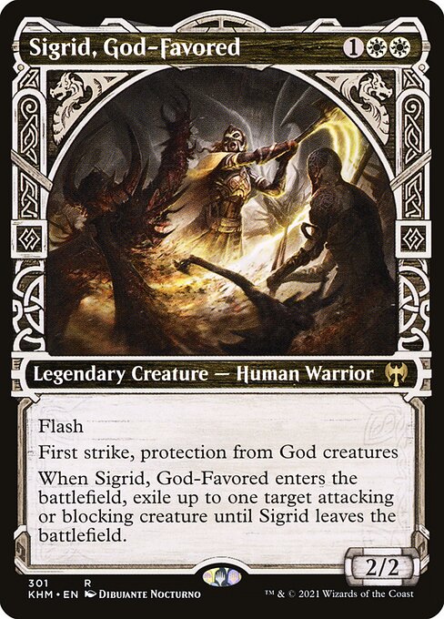 Sigrid, God-Favored (Showcase) - Kaldheim #301