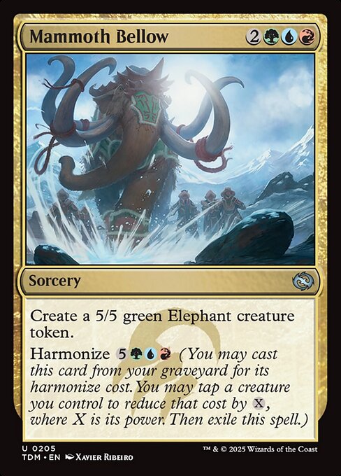 Mammoth Bellow - Tarkir: Dragonstorm:  - 205 - Near Mint Foil
