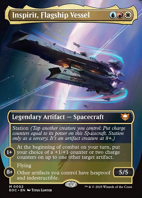Inspirit, Flagship Vessel (Borderless) - Edge of Eternities Commander #2