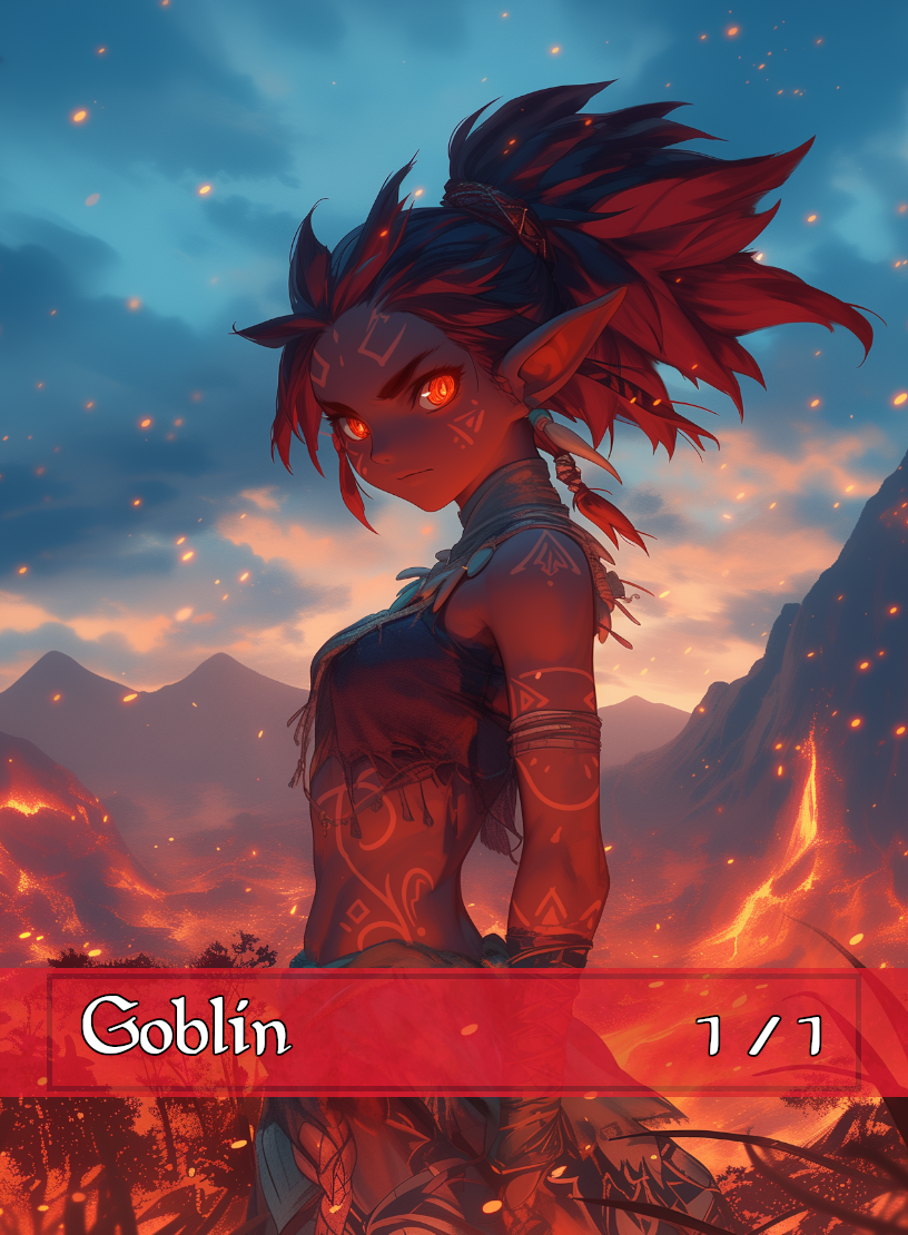 Goblin token - custom Anime art design for tabletop gaming