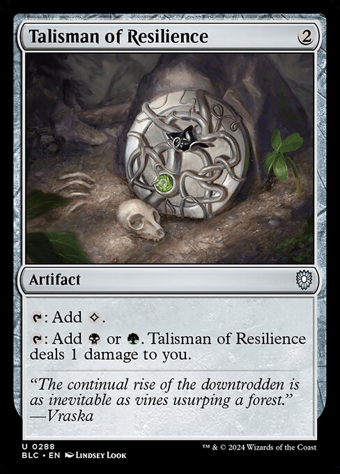 Talisman of Resilience - Bloomburrow Commander #288