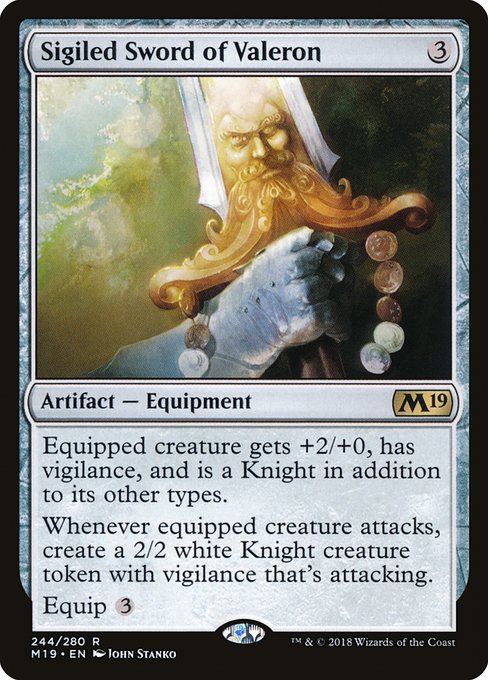 Sigiled Sword of Valeron - Core Set 2019 #244
