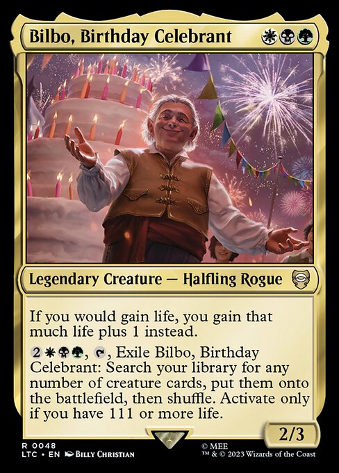 Bilbo, Birthday Celebrant - Tales of Middle-earth Commander #48
