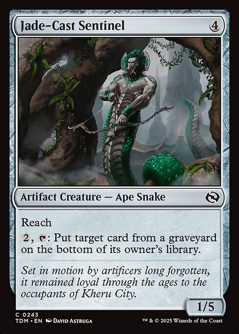 Jade-Cast Sentinel - Tarkir: Dragonstorm:  - 243 - Near Mint Foil