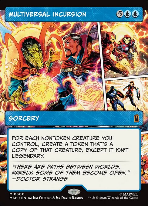 Multiversal Incursion (Borderless) - Marvel Super Heroes #300