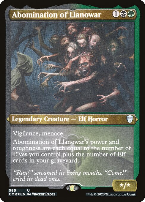 Abomination of Llanowar (Foil Etched) - Commander Legends:  - 585 - Near Mint Foil
