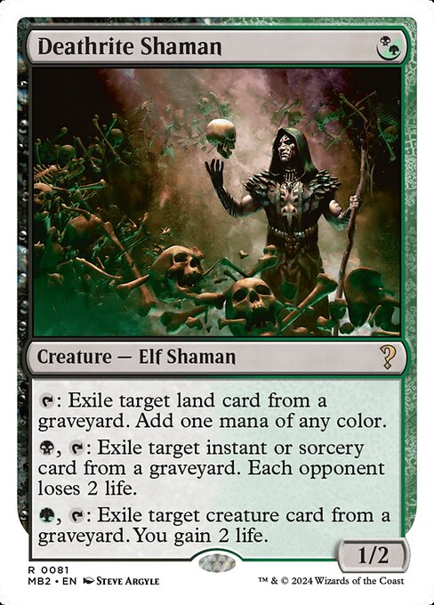 Deathrite Shaman (White Border) - Mystery Booster 2 #81
