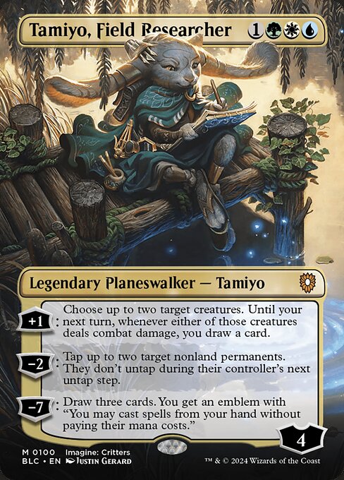 Tamiyo, Field Researcher (Borderless) - Bloomburrow Commander #100