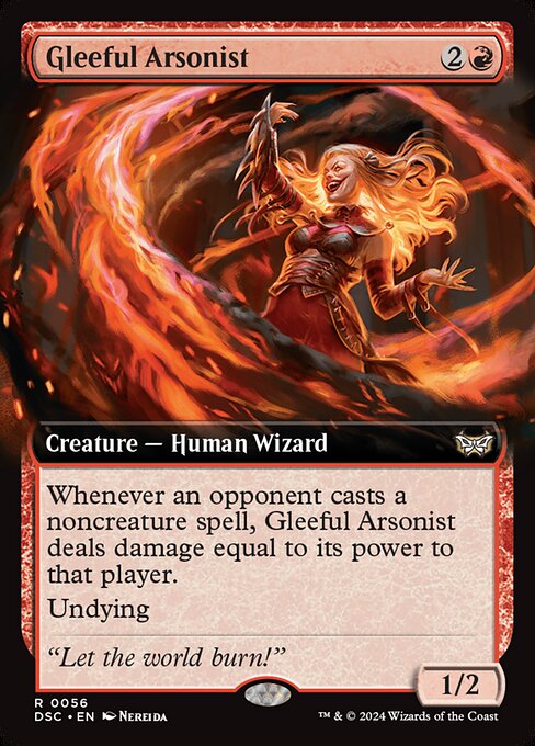 Gleeful Arsonist (Extended Art) - Duskmourn: House of Horror Commander #56