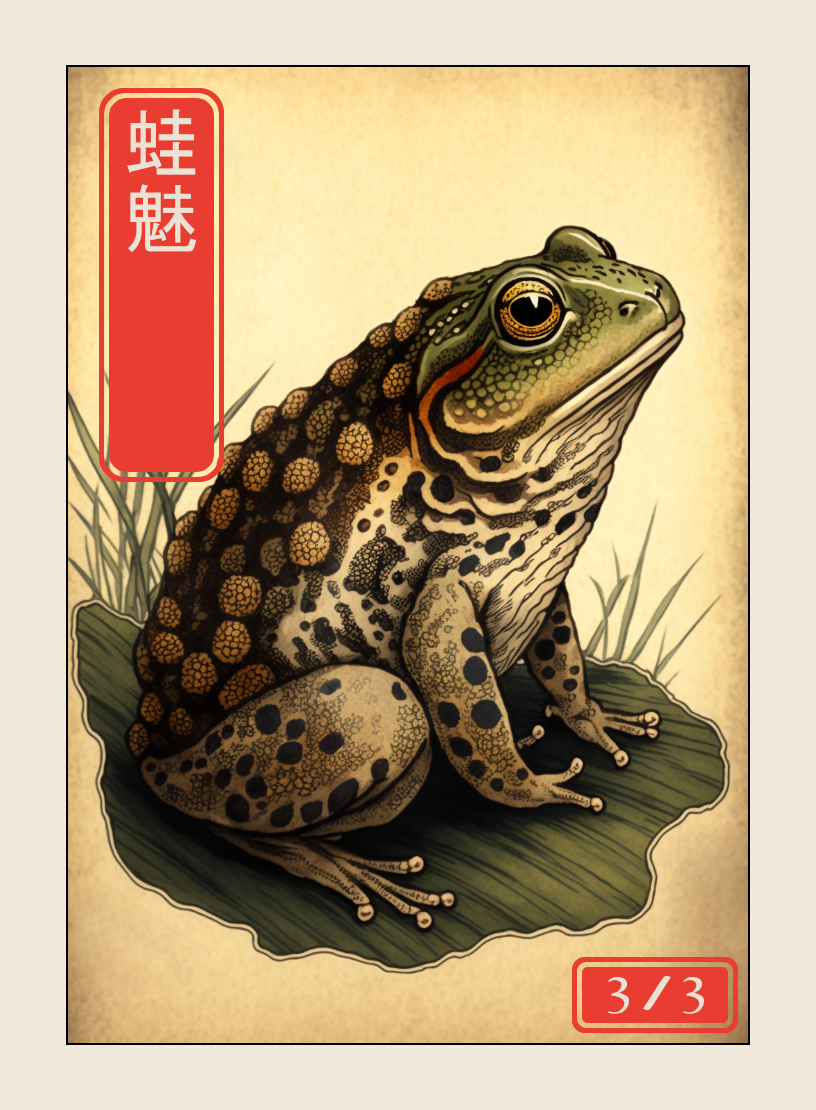Keimi token - custom Japanese art design for tabletop gaming