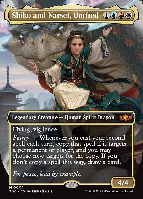 Shiko and Narset, Unified (Borderless) - Tarkir: Dragonstorm Commander #7
