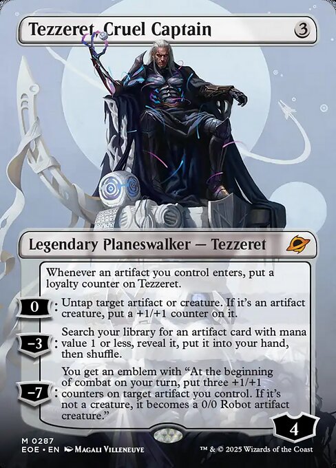Tezzeret, Cruel Captain (Borderless) - Edge of Eternities #287