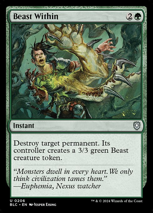 Beast Within - Bloomburrow Commander #206