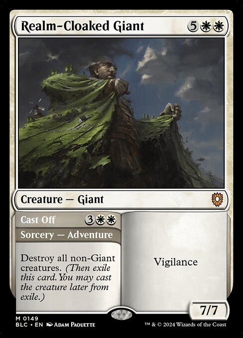 Realm-Cloaked Giant - Bloomburrow Commander #149