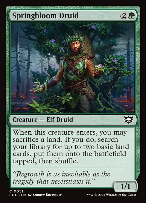 Springbloom Druid - Edge of Eternities Commander #51