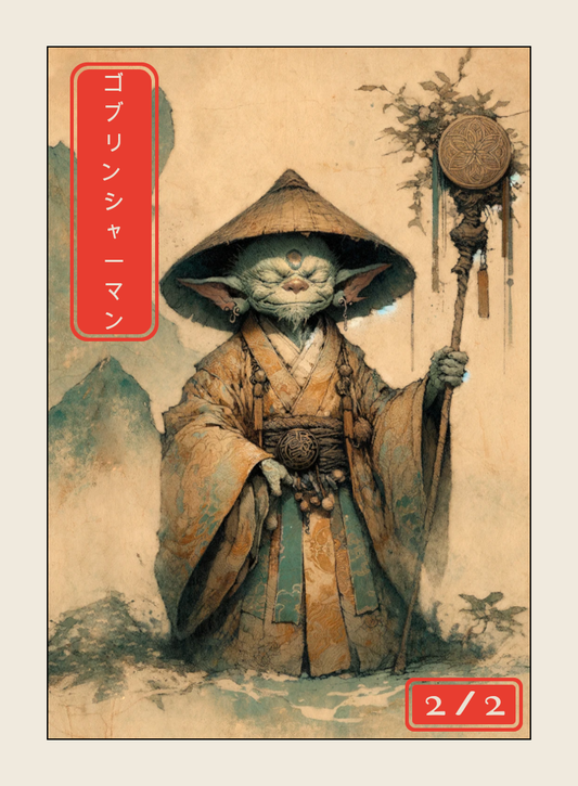Goblin Shaman token - custom Japanese art design for tabletop gaming