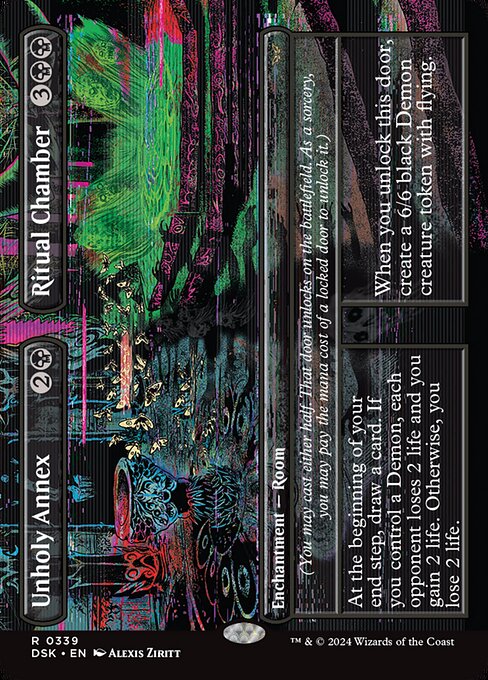 Unholy Annex // Ritual Chamber (Borderless) - Duskmourn: House of Horror #339