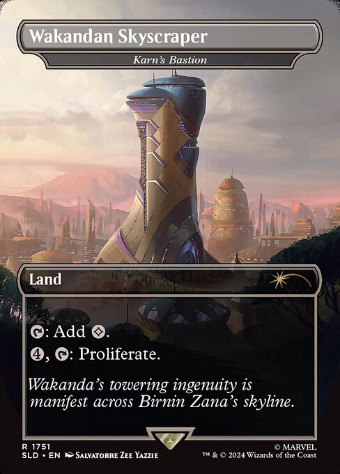 Wakandan Skyscraper - Karn's Bastion (Rainbow Foil) - Secret Lair Drop #1751