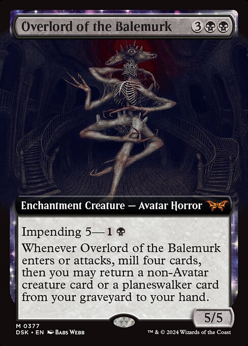 Overlord of the Balemurk (Extended Art) - Duskmourn: House of Horror #377