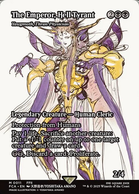 The Emperor, Hell Tyrant - Yawgmoth, Thran Physician (Showcase) - Final Fantasy: Through the Ages #11