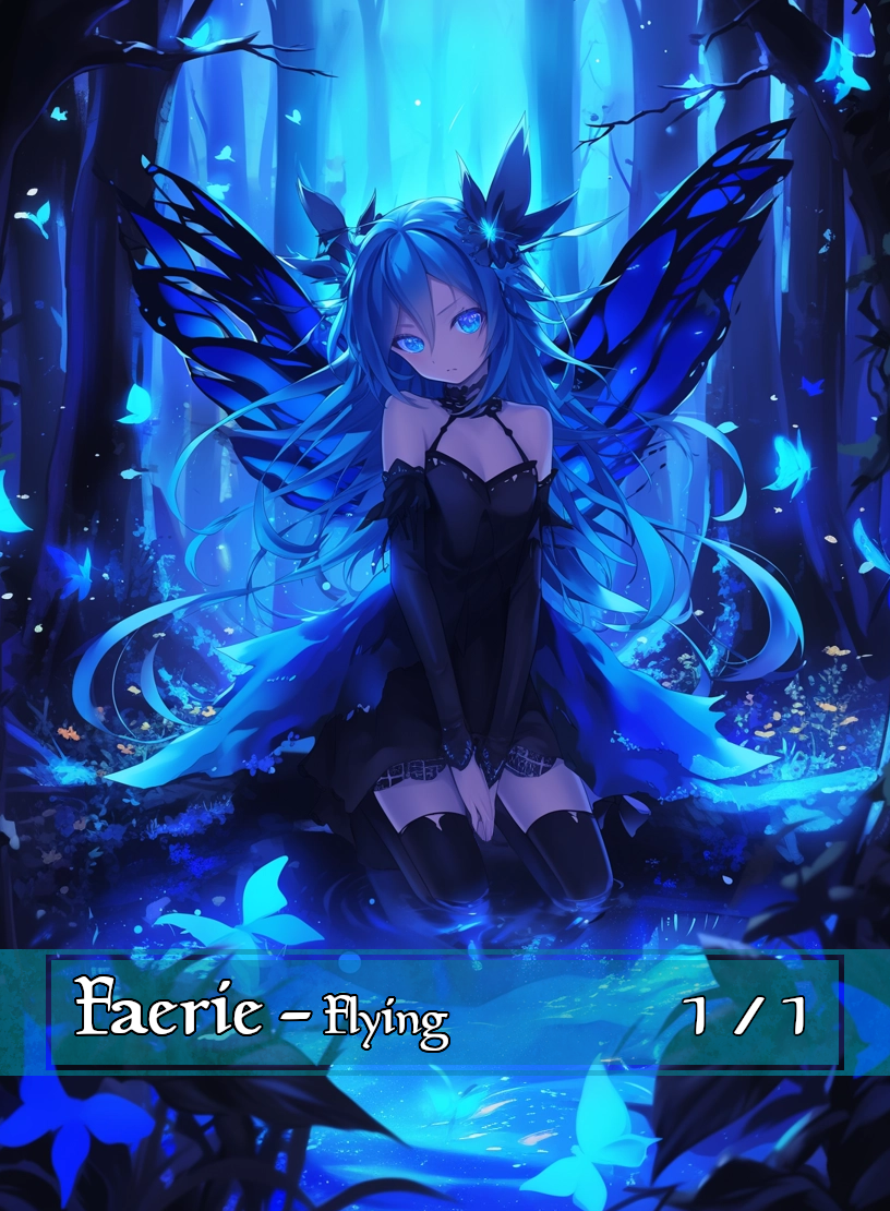 Faerie token - custom Anime art design for tabletop gaming