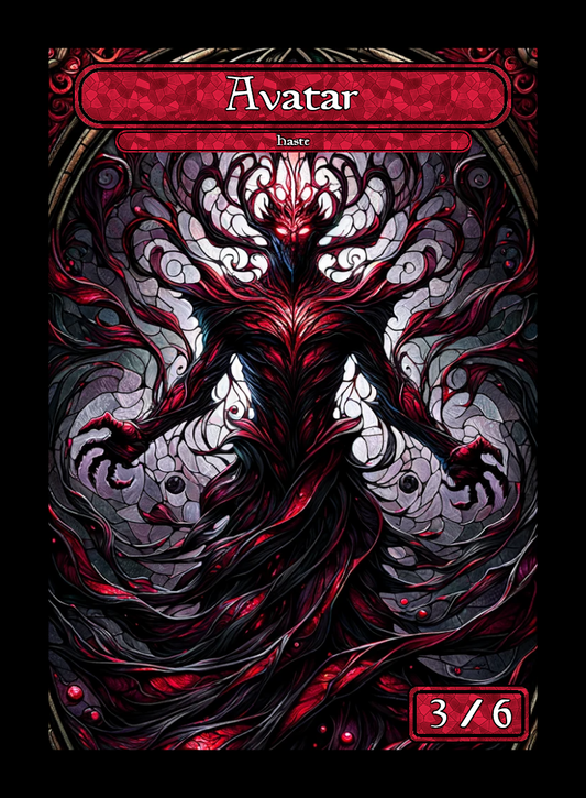 Avatar token - custom Stained Glass art design for tabletop gaming