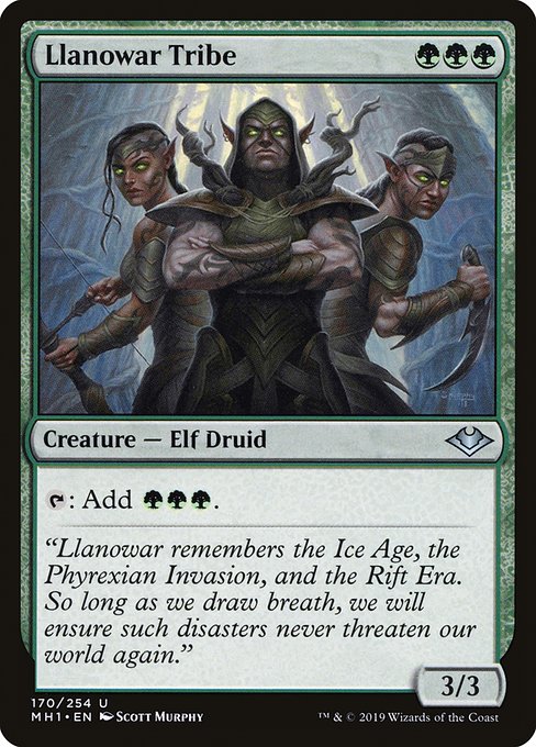 Llanowar Tribe - Modern Horizons #170