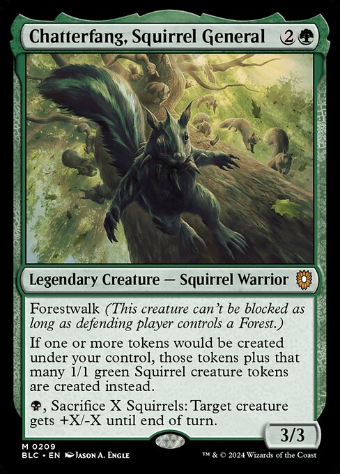 Chatterfang, Squirrel General - Bloomburrow Commander #209