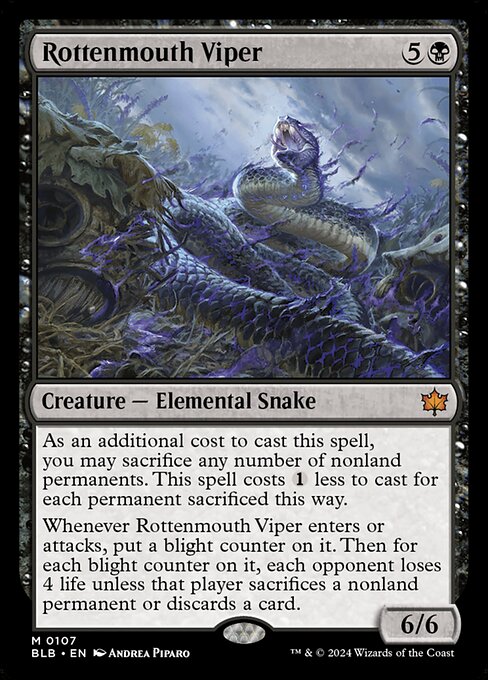 Rottenmouth Viper - Bloomburrow #107