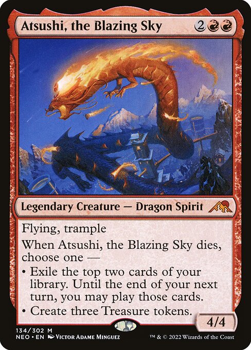 Atsushi, the Blazing Sky - Kamigawa: Neon Dynasty #134