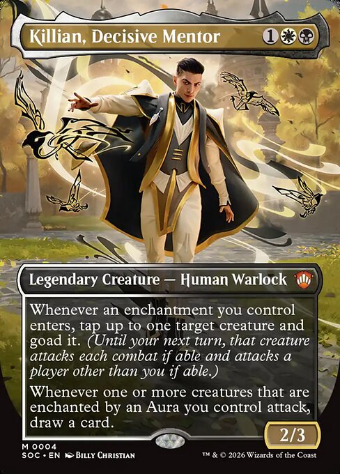 Killian, Decisive Mentor (Borderless) - Secrets of Strixhaven Commander #4