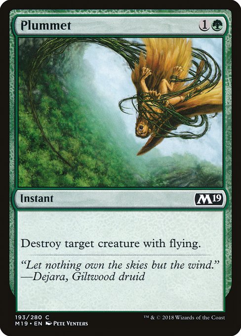 Plummet - Core Set 2019 #193