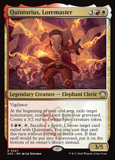 Quintorius, Loremaster - Secrets of Strixhaven Commander #327