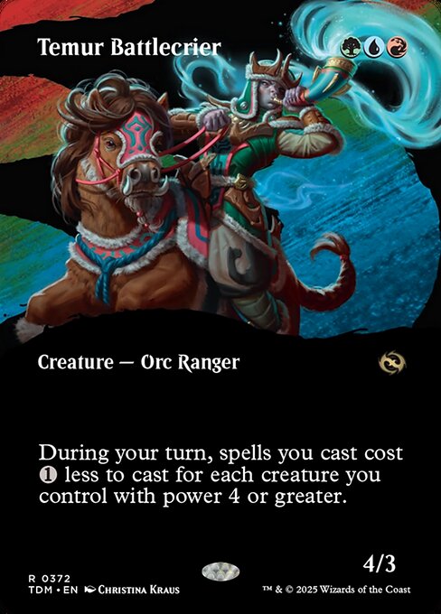 Temur Battlecrier (Borderless) - Tarkir: Dragonstorm #372