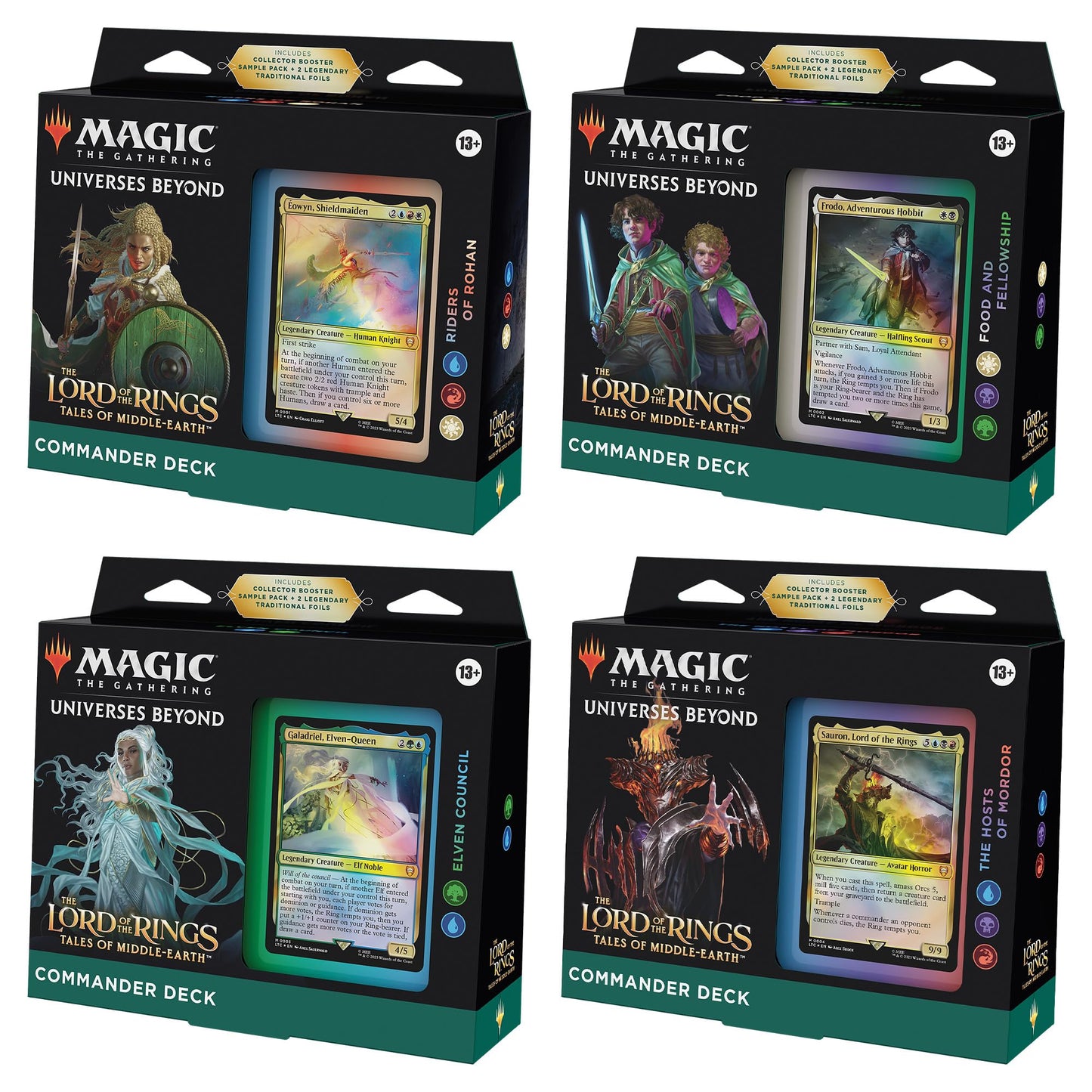The Lord of the Rings: Tales of Middle-earth Commander Deck - Set of Four