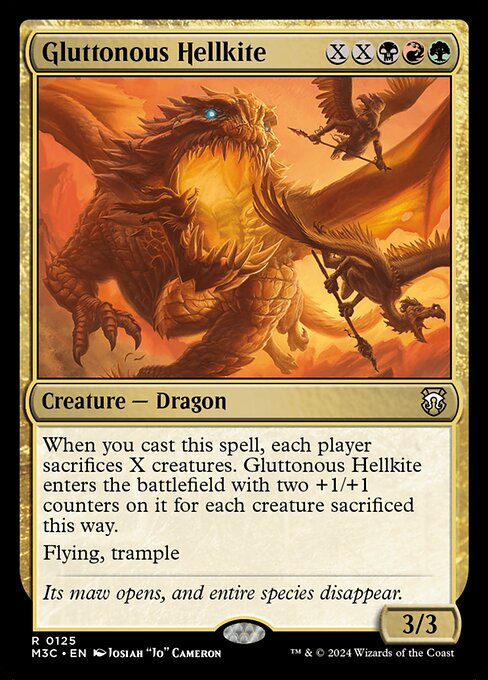 Gluttonous Hellkite - Modern Horizons 3 Commander #125