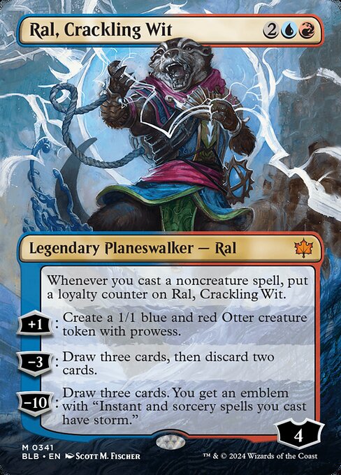Ral, Crackling Wit (Borderless) - Bloomburrow #341