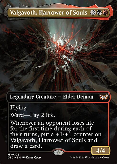 Valgavoth, Harrower of Souls (Borderless) - Duskmourn: House of Horror Commander #6