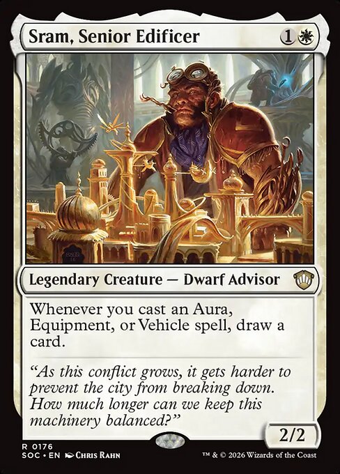 Sram, Senior Edificer - Secrets of Strixhaven Commander #176