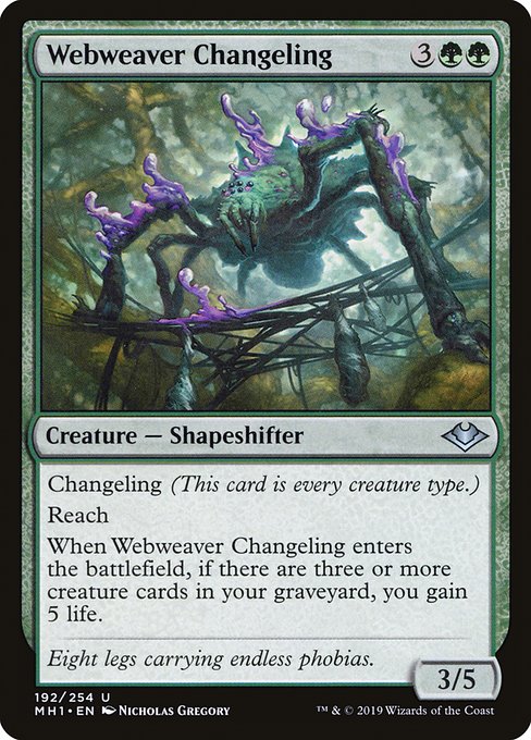 Webweaver Changeling - Modern Horizons:  - 192 - Near Mint