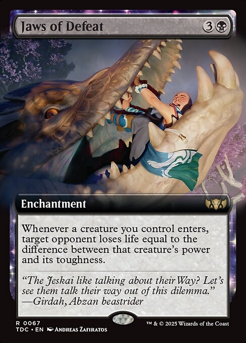 Jaws of Defeat (Extended Art) - Tarkir: Dragonstorm Commander #67