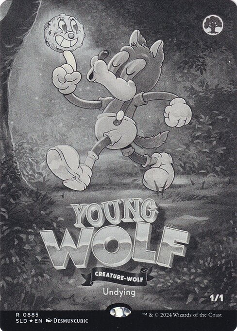 Young Wolf (Black & White Foil) - Secret Lair Drop #885