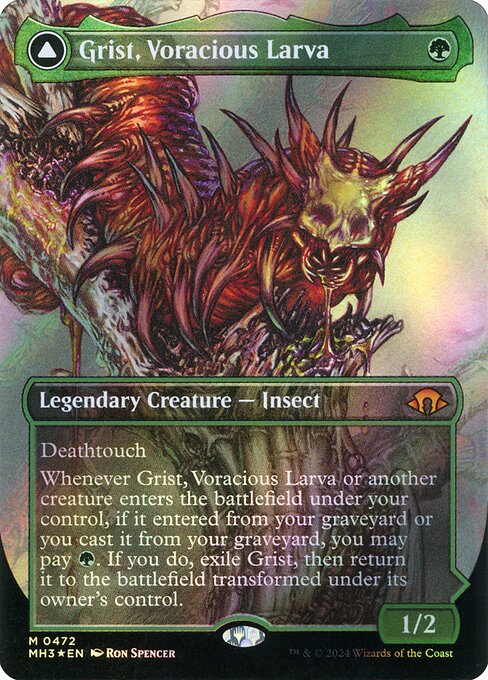 Grist, Voracious Larva (Borderless) (Textured Foil) - Modern Horizons 3 #472